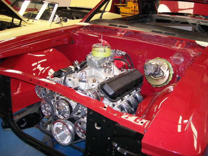 Engine Installed in Classic Chevelle